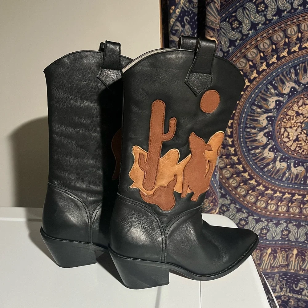 Chasing Unicorns Desperado Leather Cowboy Boots - Picture 7 of 11